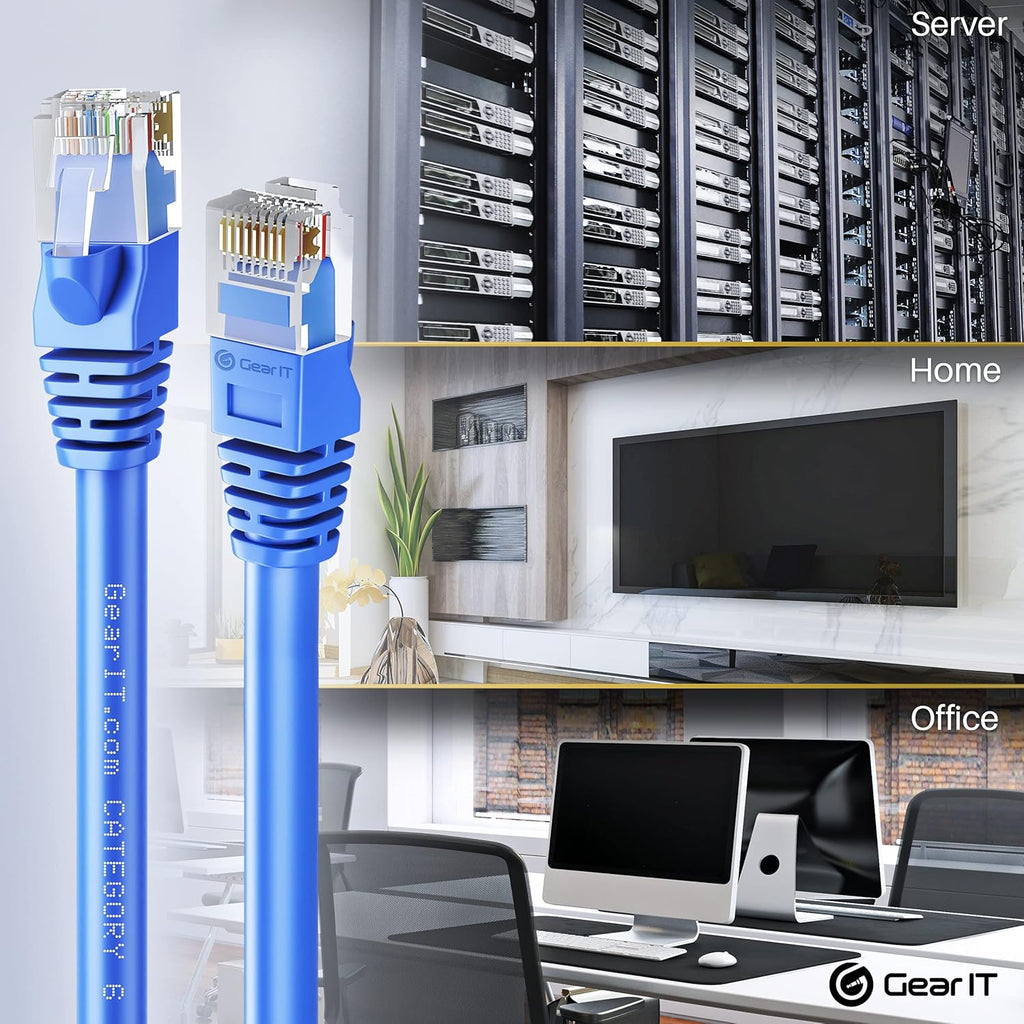 Cat 6 Ethernet Cable 100 ft (5-Pack) Blue P2534