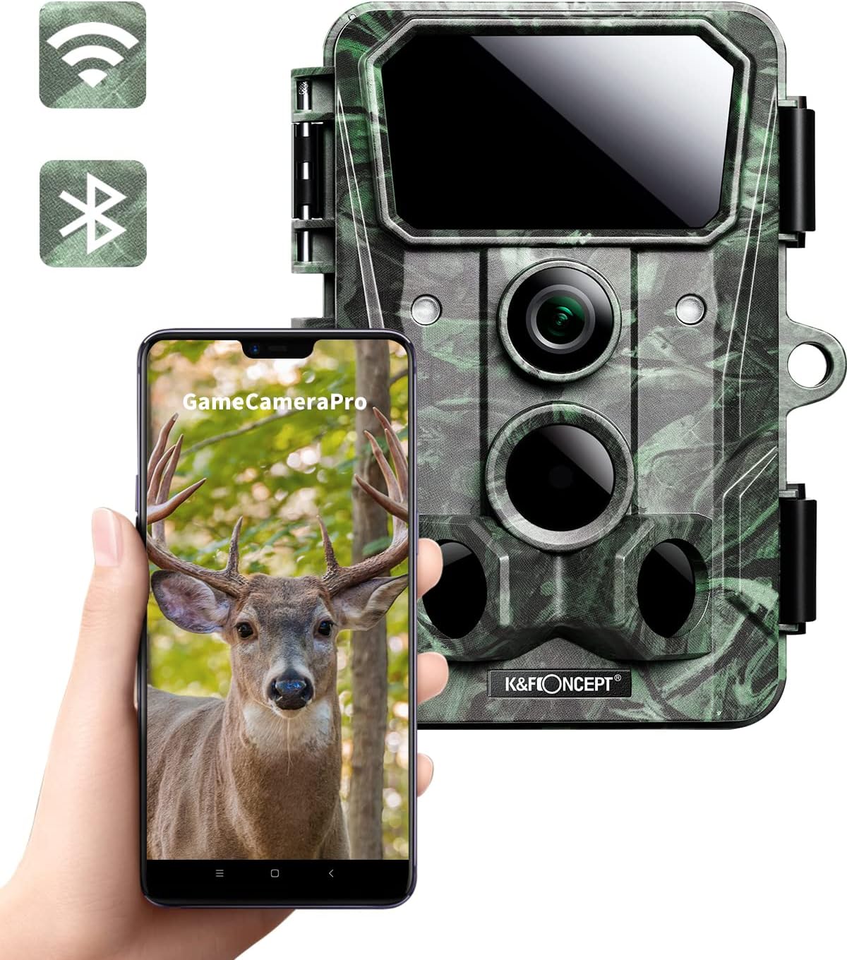 16MP 1080P Trail Camera with 120° No Glow IR Night Vision U824