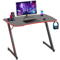 Gaming Desk Z Shaped 39in Ergonomic Gaming Table with Headphone Hook T319