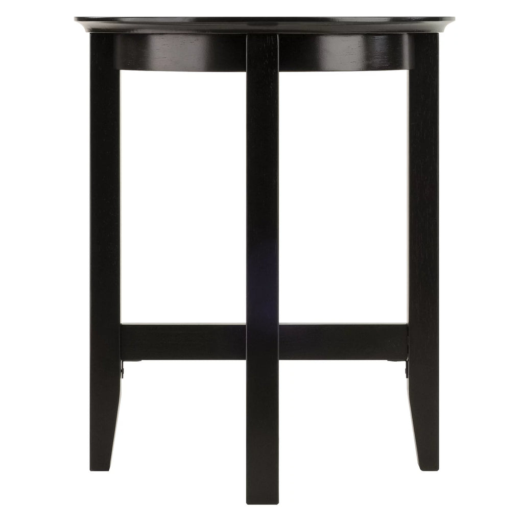 Espresso Brown Circular End Table N383