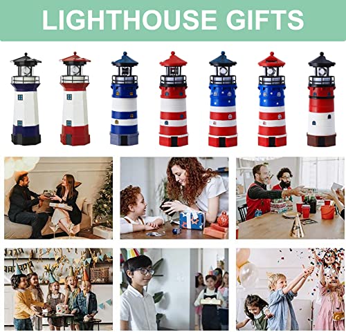 Solar Powered Lighthouse Decor with Rotating Beacon K91278