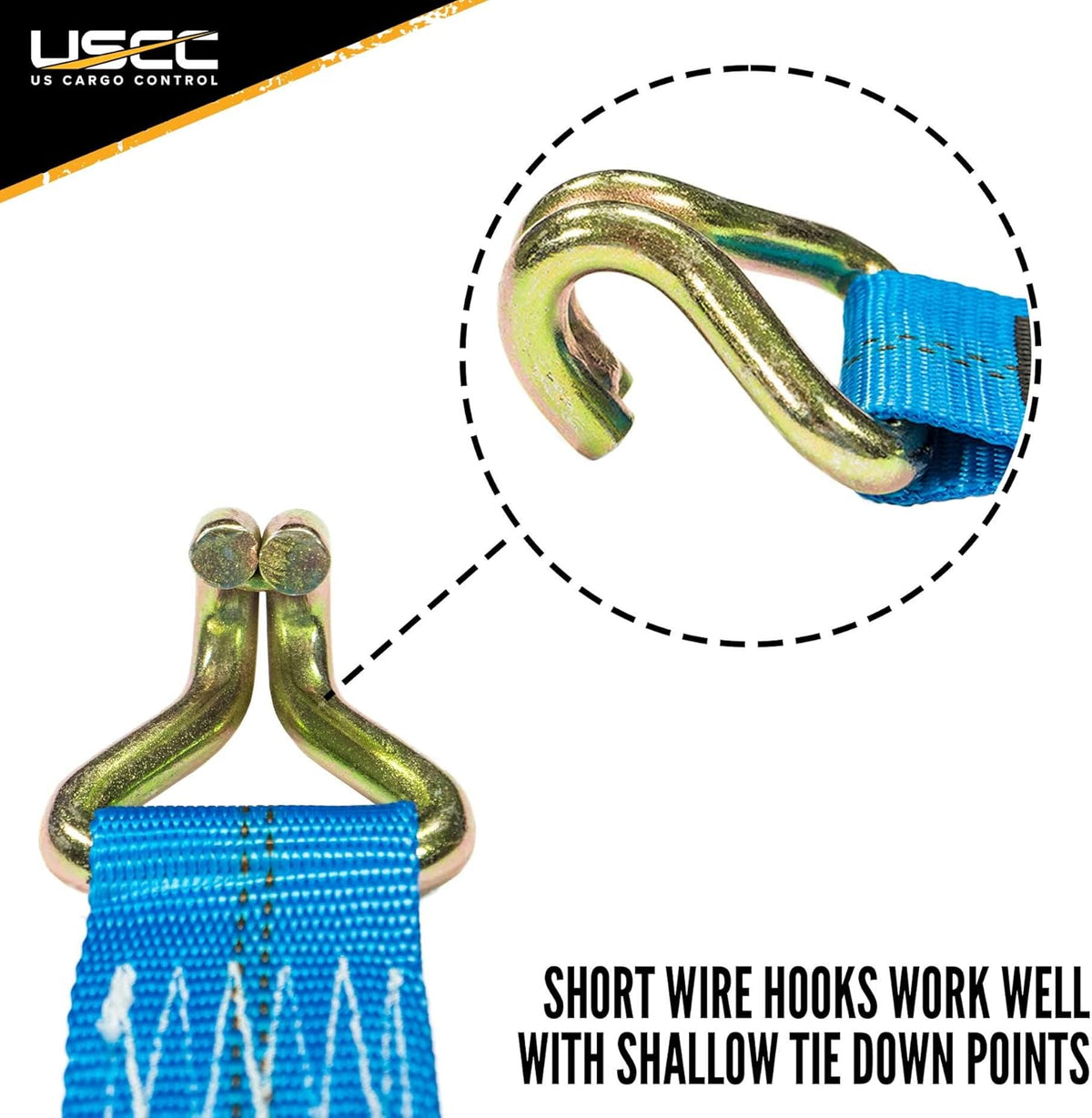 4 Pack Blue 2 Inch x 18 Foot Ratchet Straps with Double J Hooks H354362