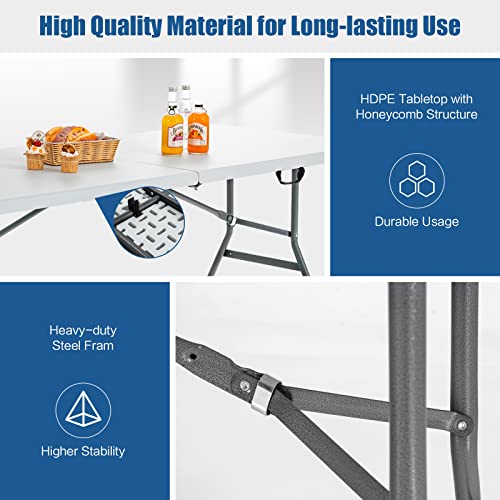 6ft White Folding Table P12397