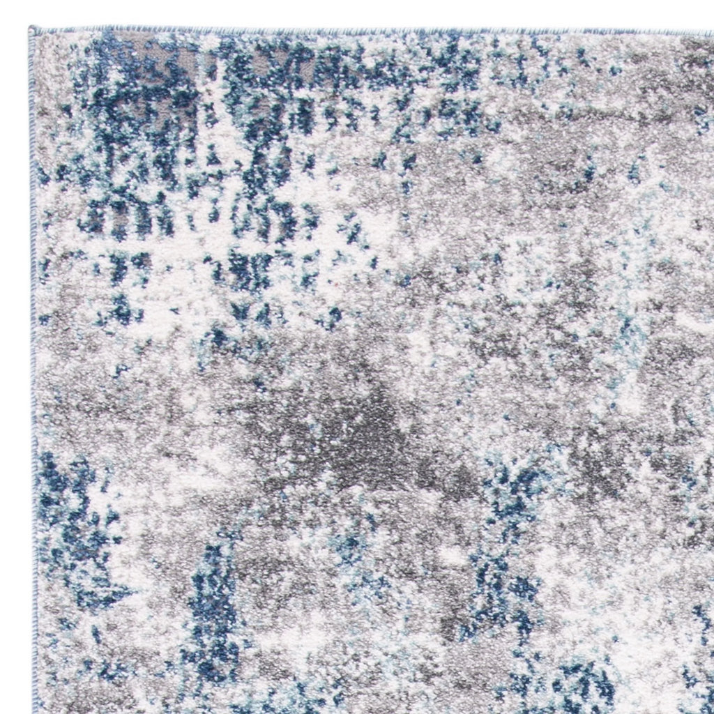 Navy Grey Abstract Area Rug 6' x 9' N4770