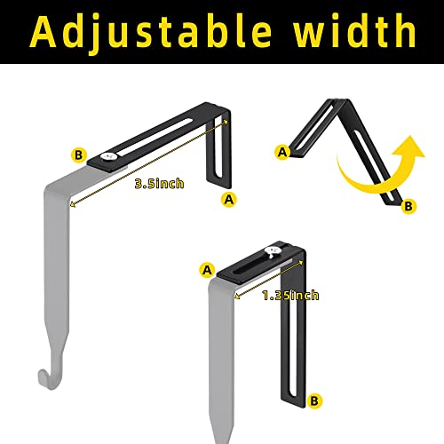 12 Pcs Adjustable Metal Cubicle Wall Hooks with Cross Screwdriver H2016