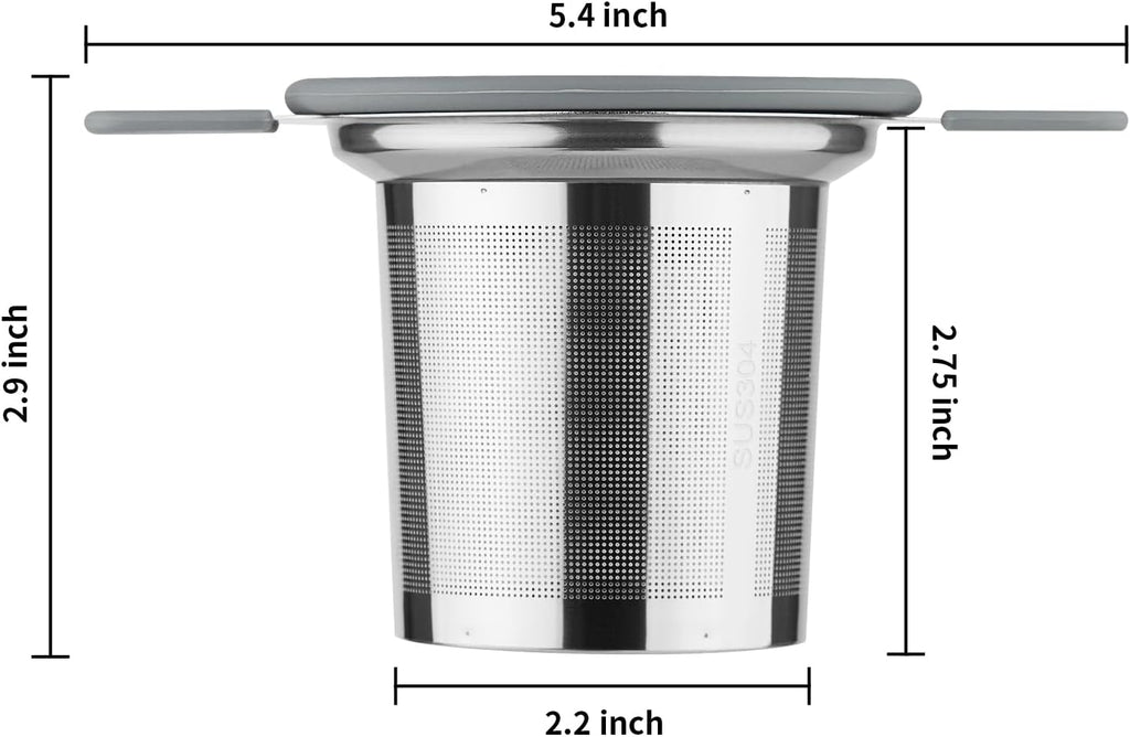 Stainless Steel Extra Fine Mesh Tea Infuser Strainer with Double Handles O1750