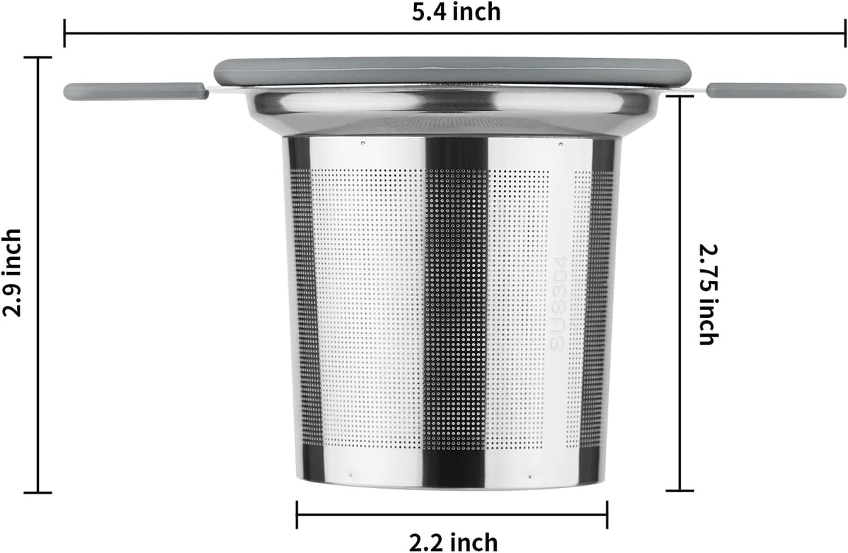 Stainless Steel Extra Fine Mesh Tea Infuser Strainer with Double Handles O1750