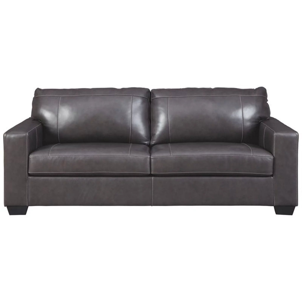 Gray Leather Sofa D8849