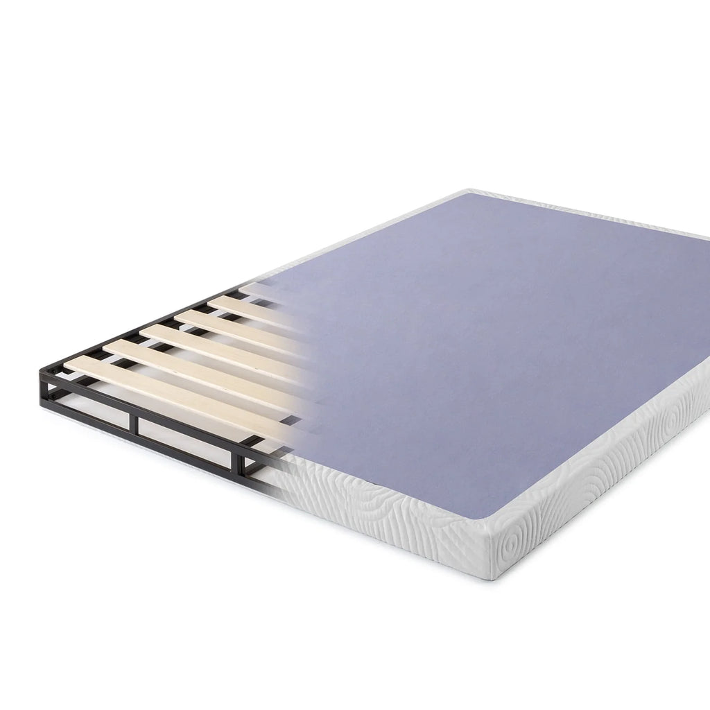 King Metal Box Spring with Wood Slats L4517