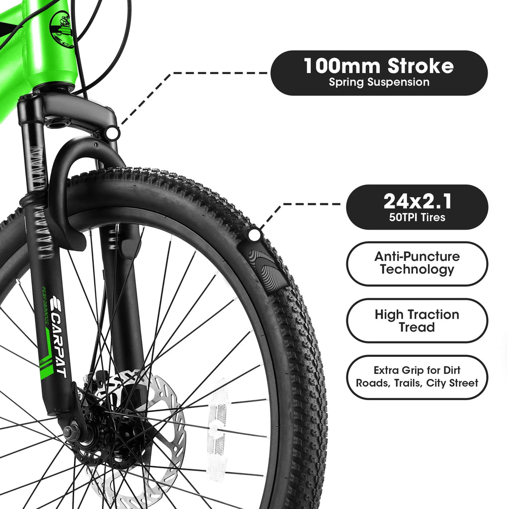 24 inch 21-Speed Mountain Bike with Disc Brake Q4530