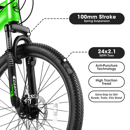 24 inch 21-Speed Mountain Bike with Disc Brake Q4530