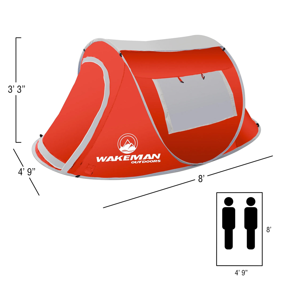 Water-Resistant 2-Person Pop-up Tent (Blue) B159
