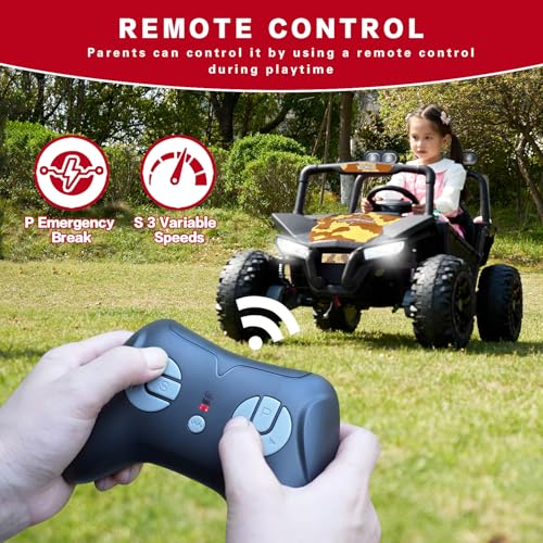 24V 2 Seat Electric Ride on Toy Car with 4 75W Motors J312