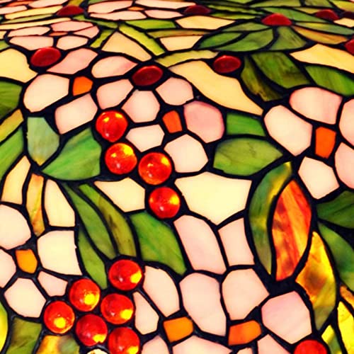 Peach Stained Glass 3-Light Table Lamp S640