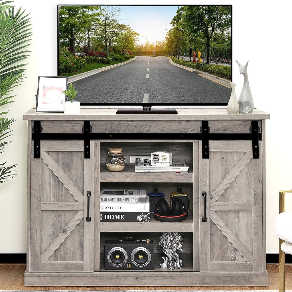 Espresso Sliding Barn Door TV Stand Z55480