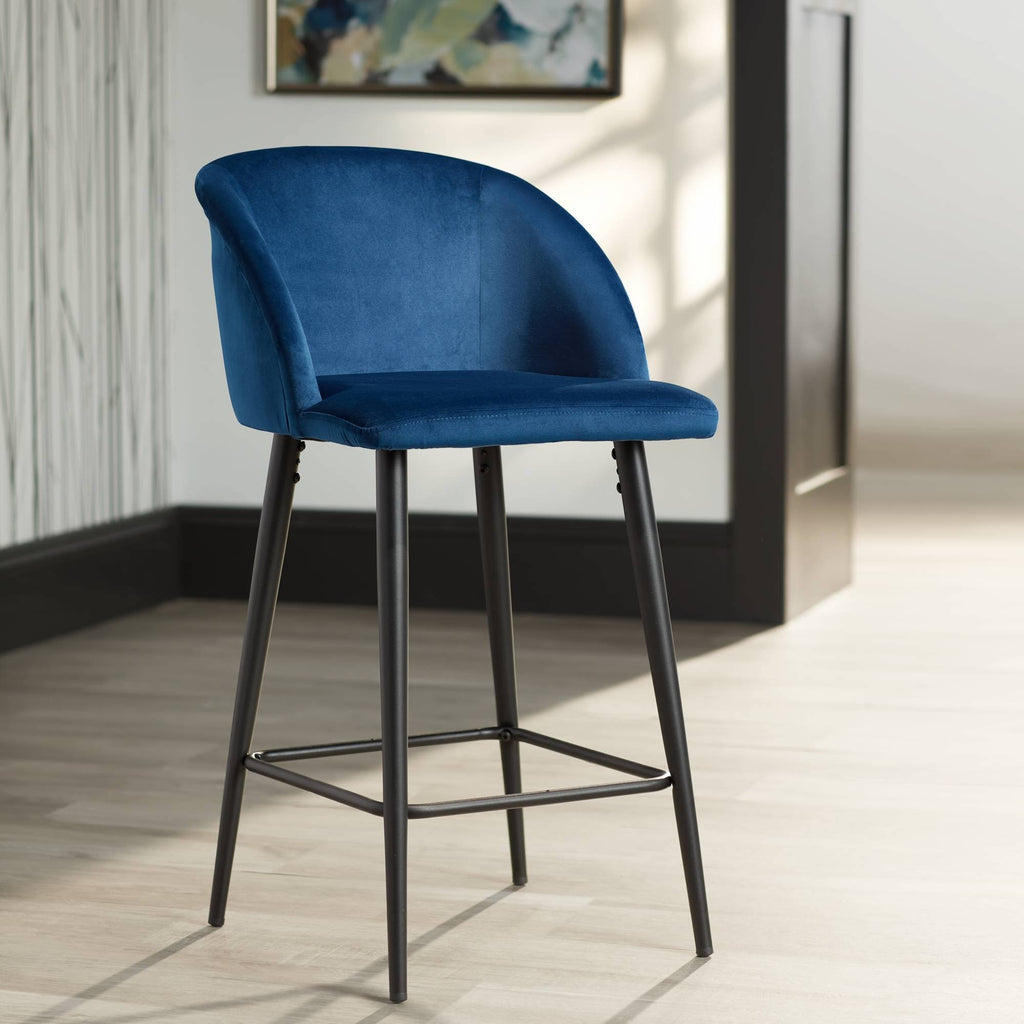 Blue Velvet Barstool D9524
