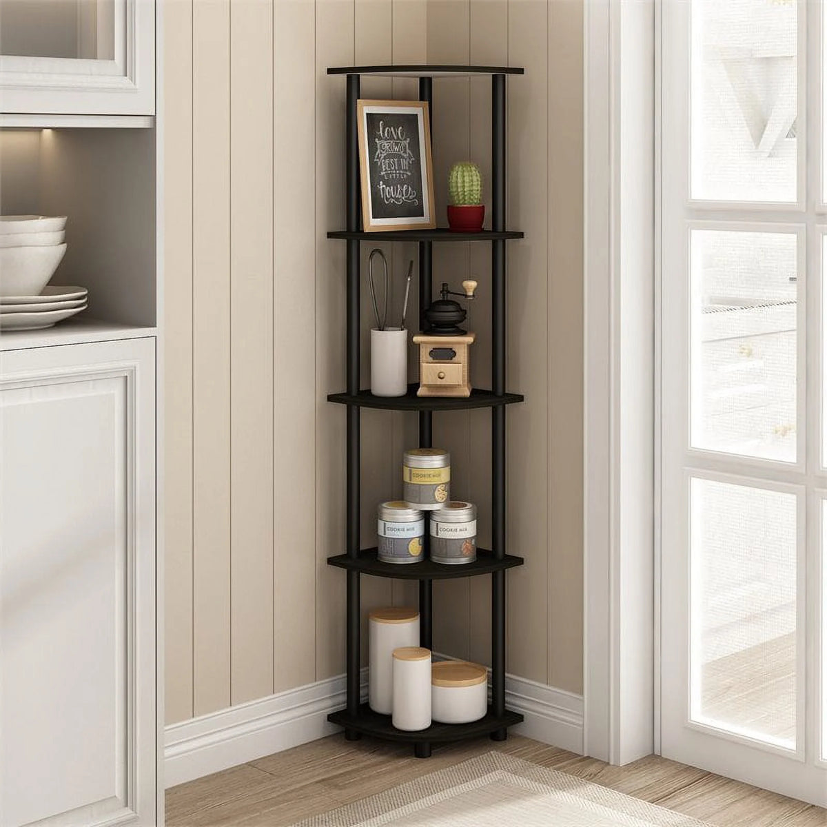 5 Tier Corner Display Rack Shelving Unit X802