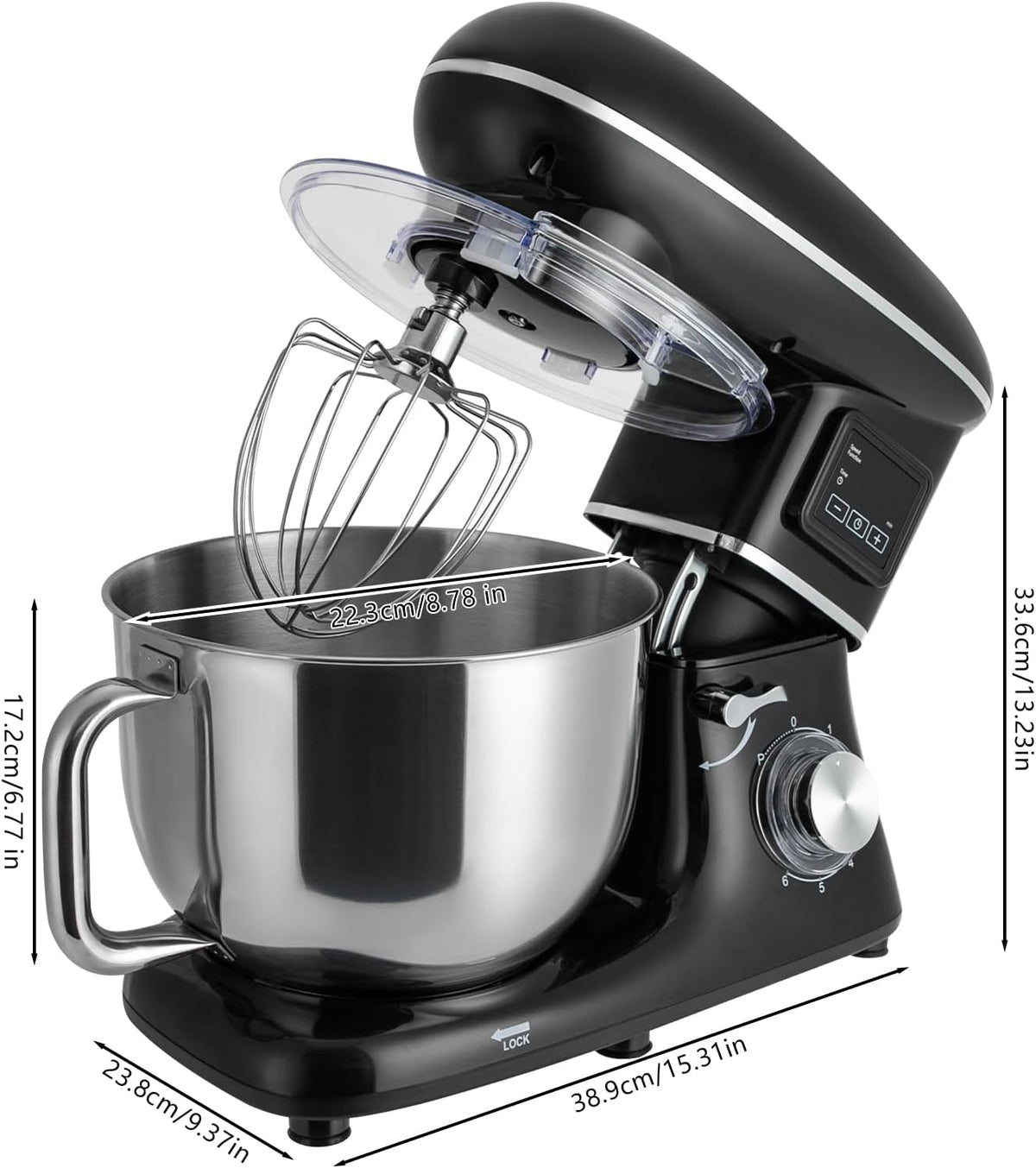 6.5QT 1350W 6 Speed Tilt-Head Electric Kitchen Mixer I3757