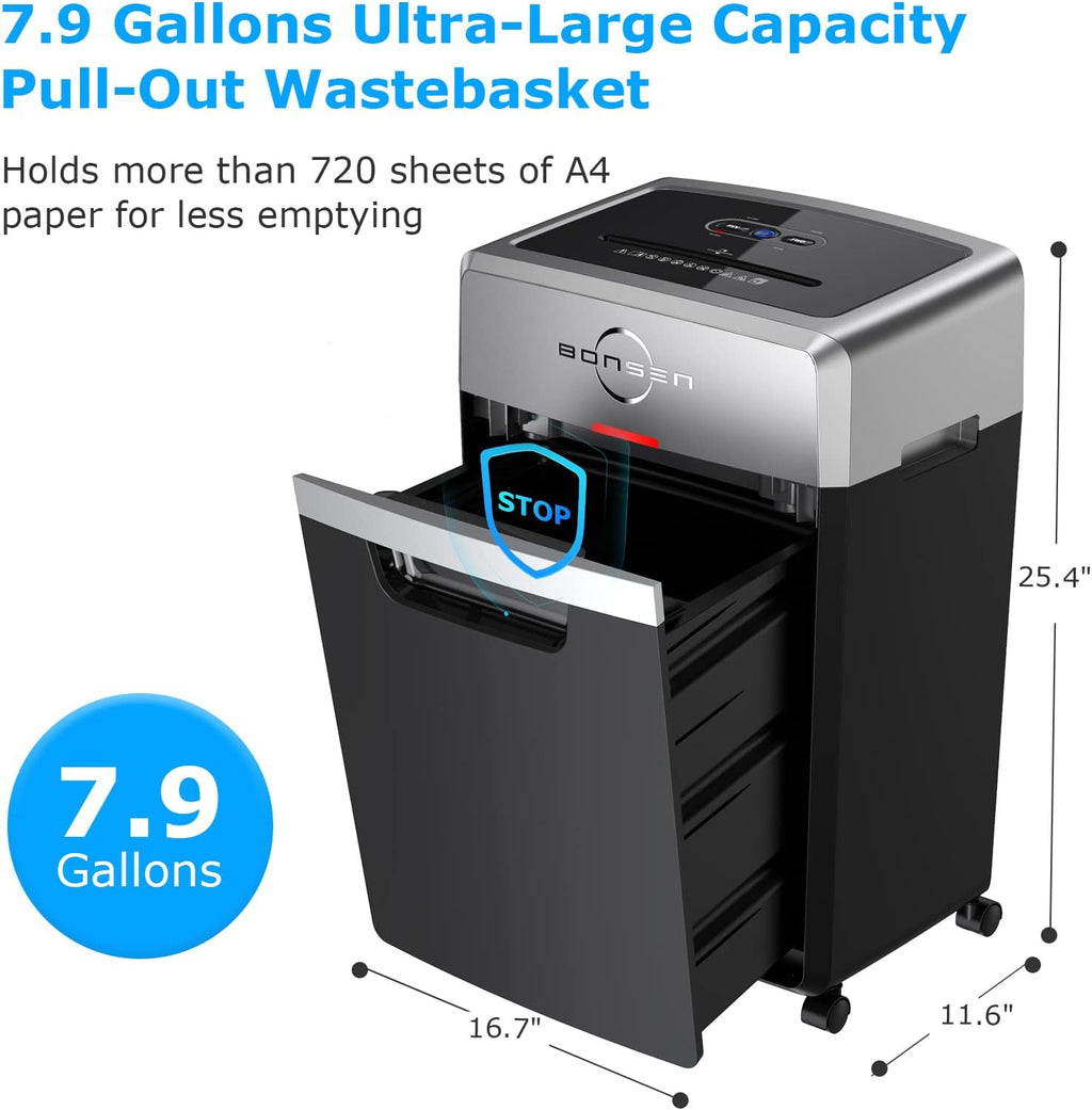 16-Sheet Micro-Cut Paper Shredder with 7.9-Gallon Pullout Basket U18072