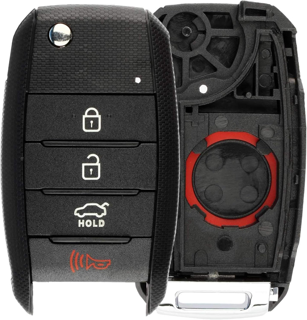 Keyless Entry Remote Flip Key Fob Shell Case Cover Button Pad Pack of 2 X89123