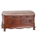 2 Drawer Storage Bench in Walnut Stain E659530