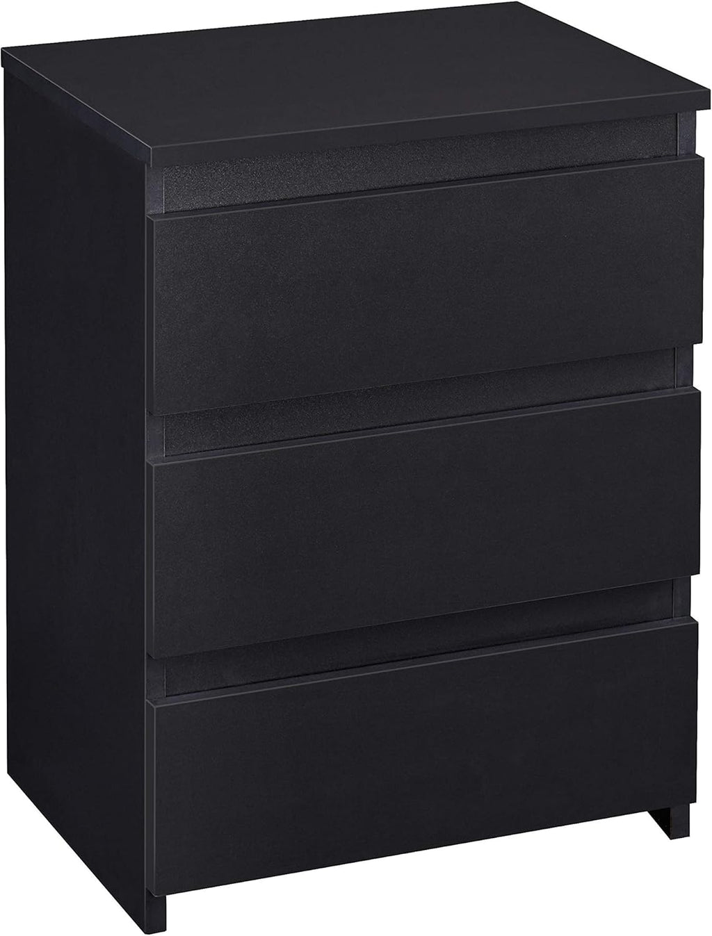 Black Wood End Table with 3 Drawers S460793
