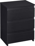 Black Wood End Table with 3 Drawers S460793