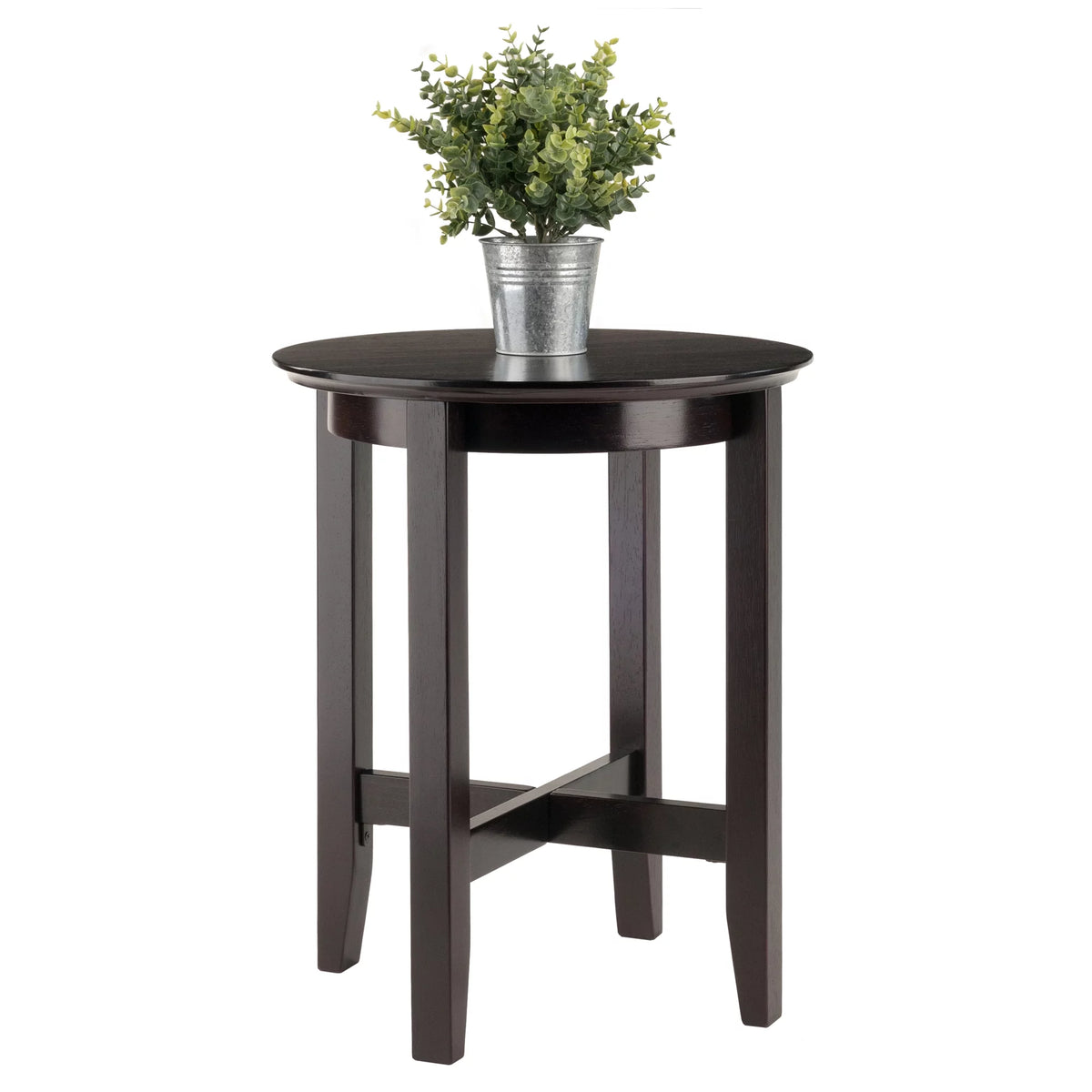 Espresso Brown Circular End Table N383