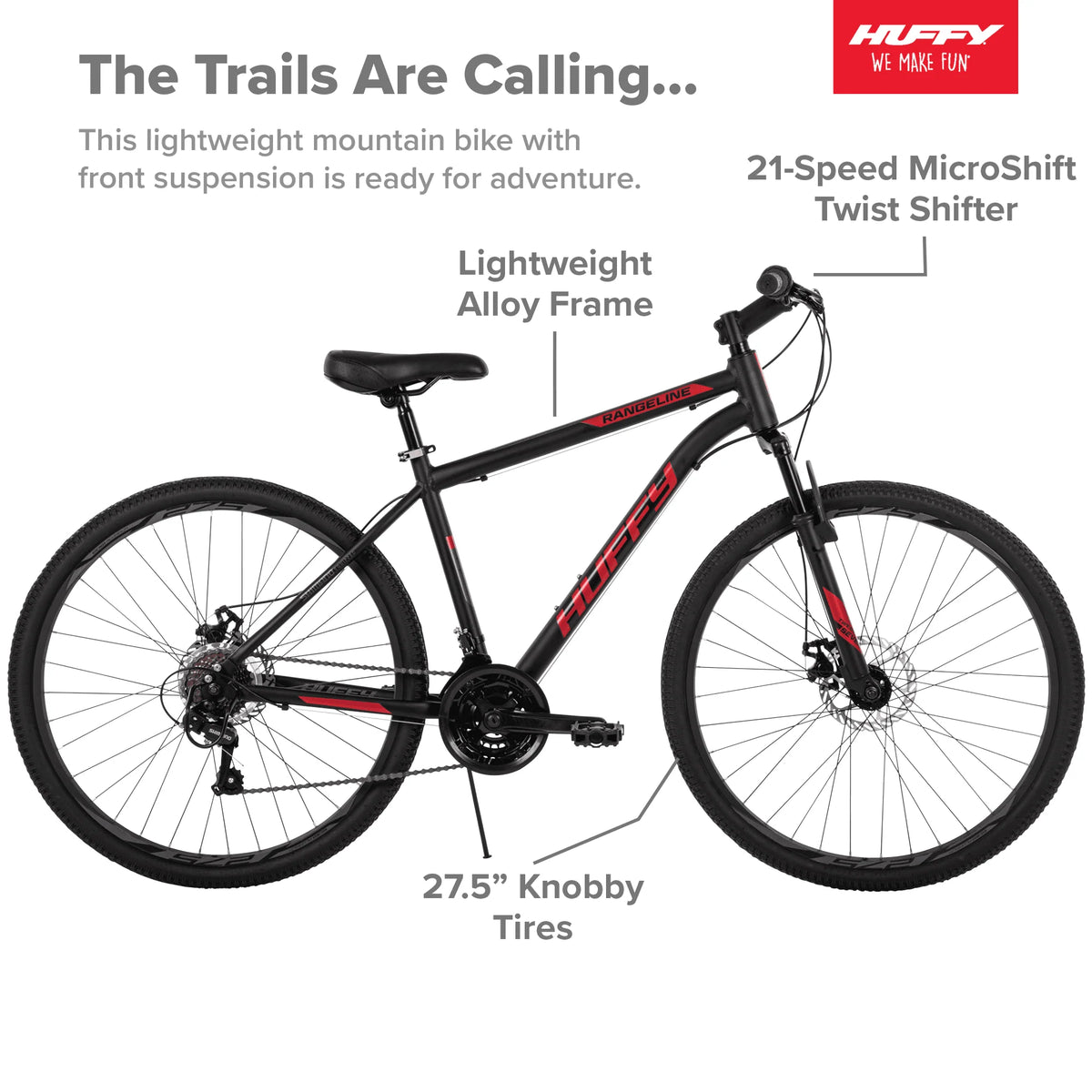 27.5 in. Black and Red Mountain Bikes X47379