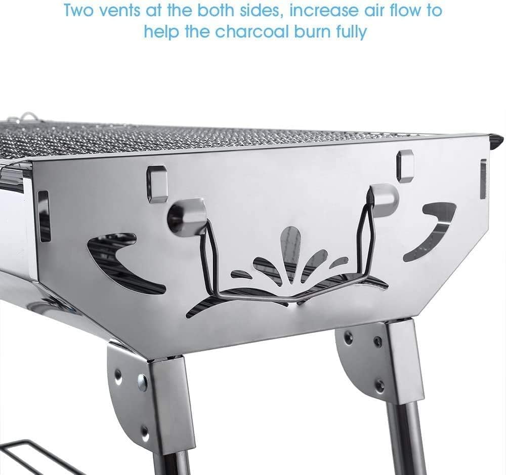 Stainless Steel Folding Portable BBQ Tool Kits (Large) R966