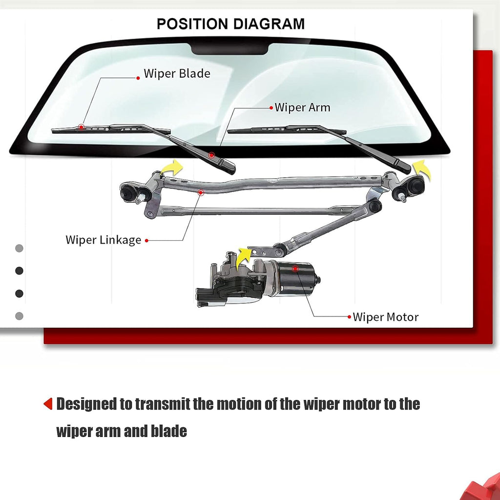 Front Windshield Wiper Linkage Pack of 2 Z4553