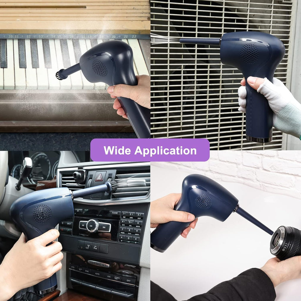Cordless Electric Air Duster with LED Light, 37000 RPM, 6000 mAh, Pack of 2 D8165