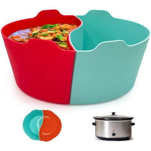 Silicone Slow Cooker Liners, 6-7 Quart Oval Reusable Insert, BPA-Free, Dishwasher Safe, Black V2989