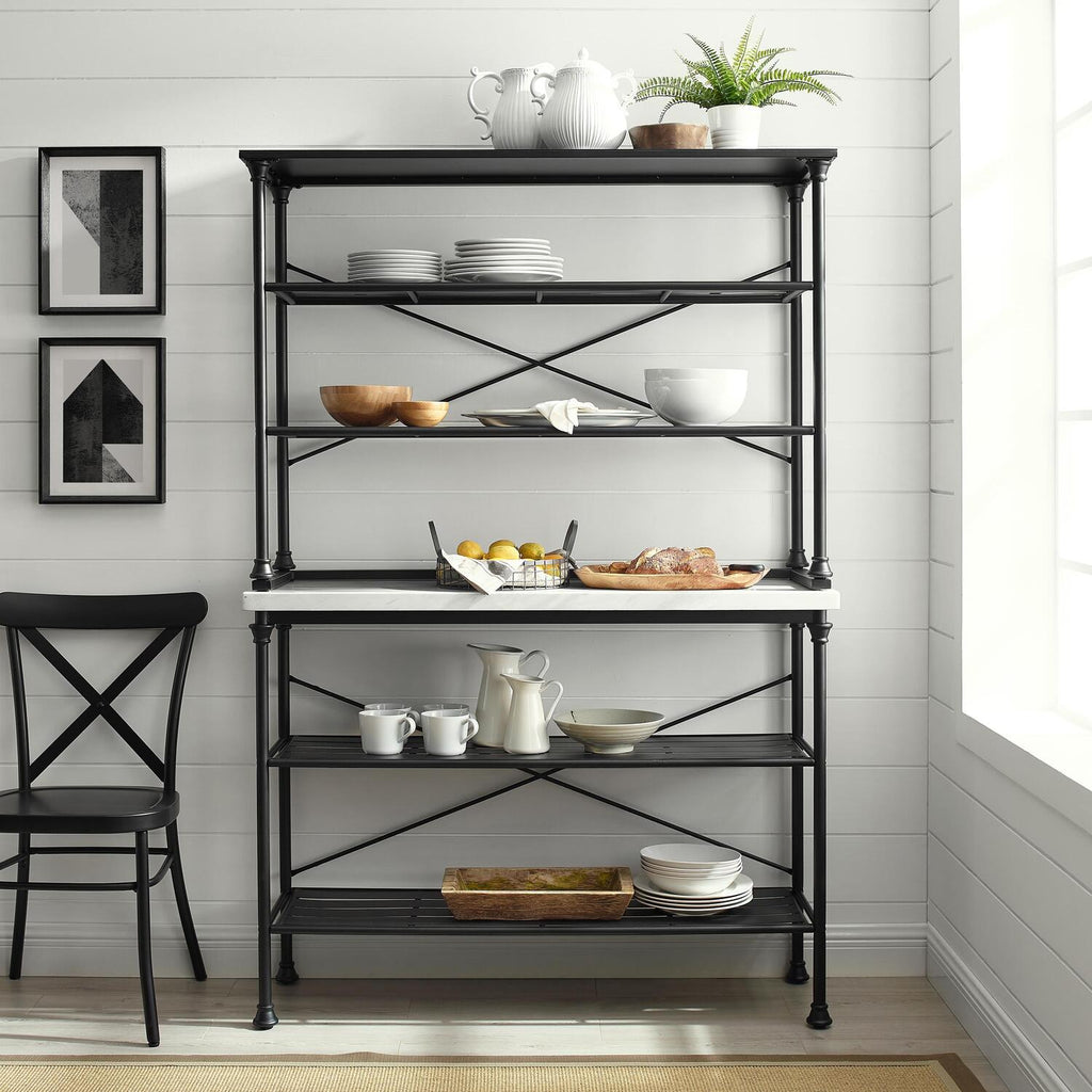 Matte Black Baker's Rack A115