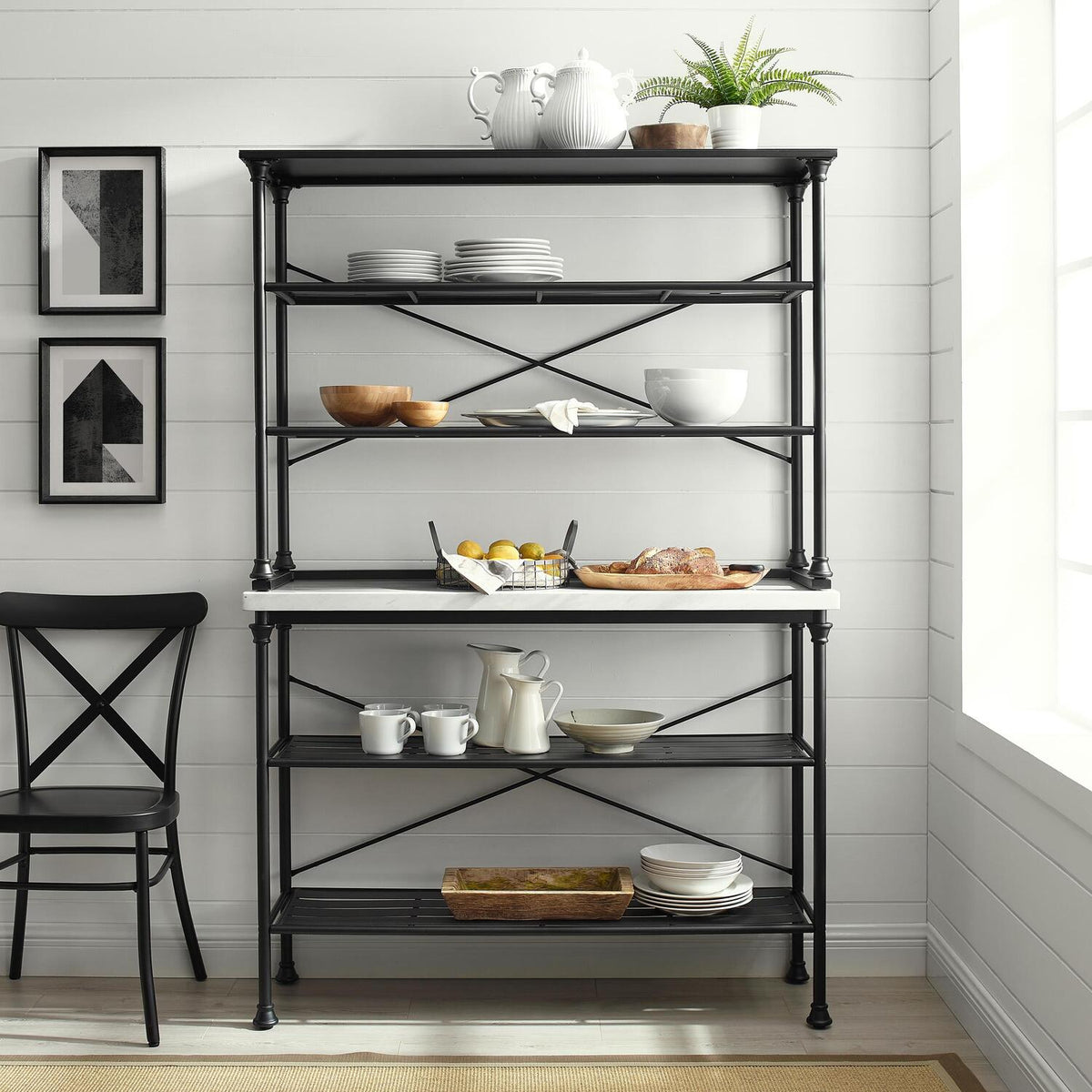 Matte Black Baker's Rack A115