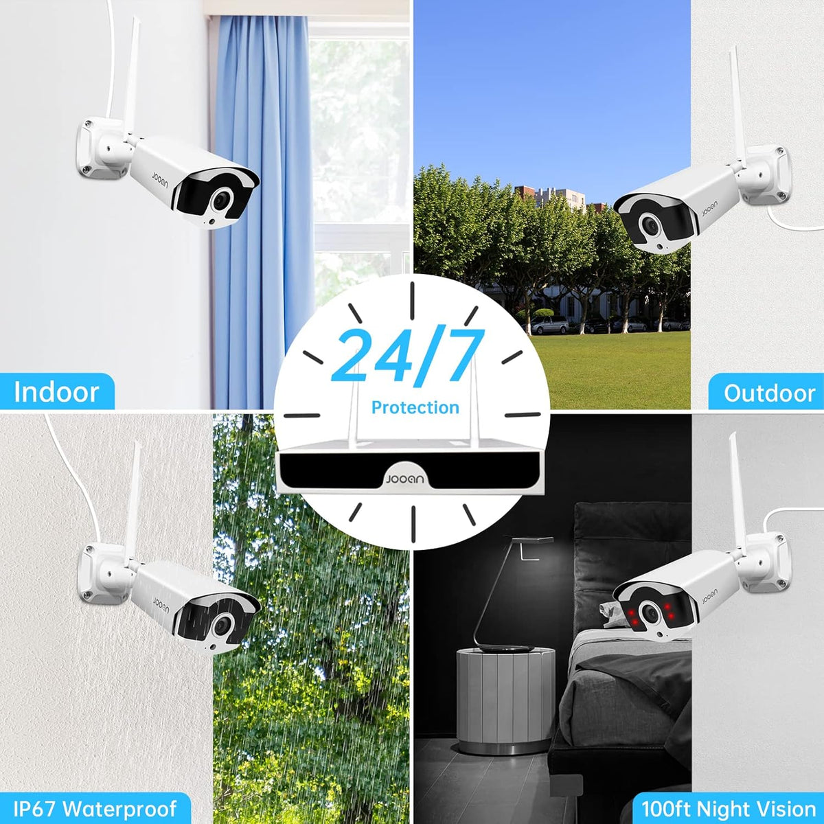 3MP Wireless Security Camera System with Audio A3403