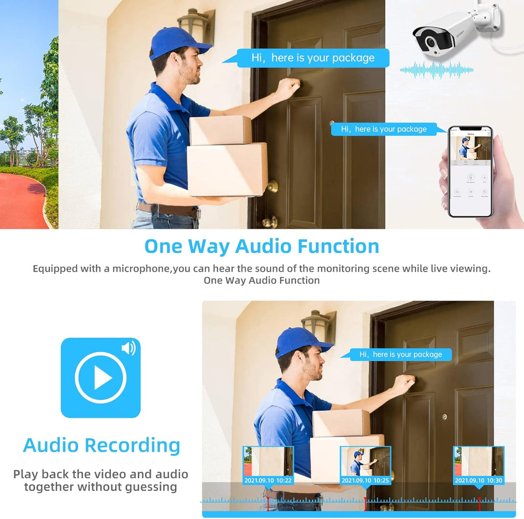 3MP Wireless Security Camera System with Audio A3403