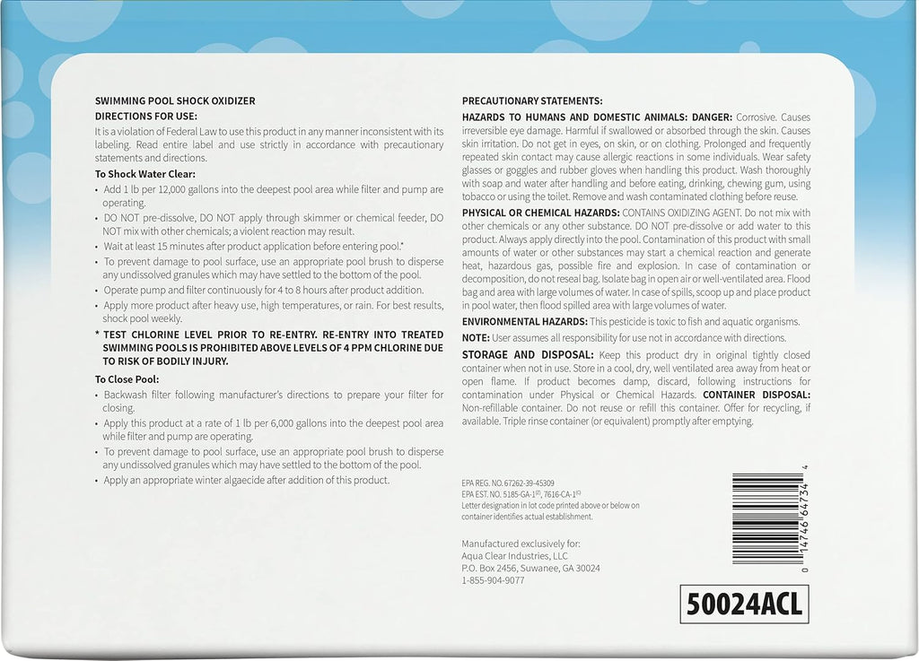 24x1 lb. Pool Shock Q489