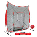 7x7 Baseball Softball Hitting Net with Weighted Heavy Ball and Carry Bag A22998