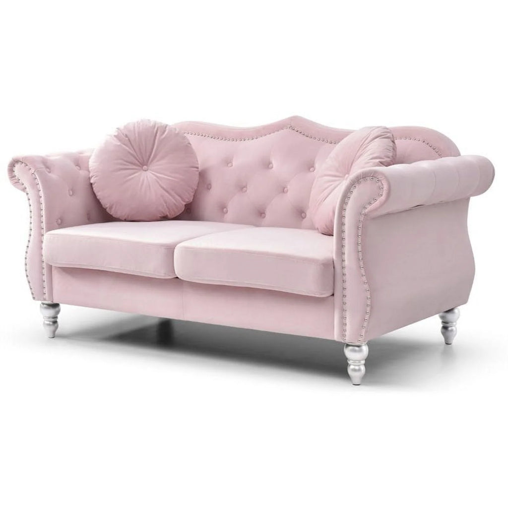 Pink 2-Piece Sofa and Loveseat Furniture Set R356147