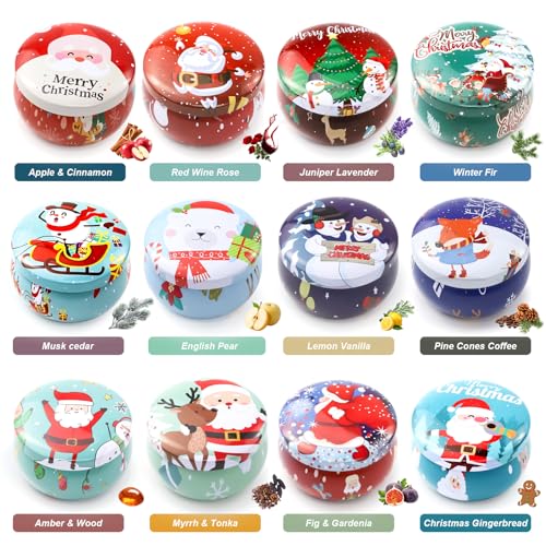 6 Pack Scented Jar Candle Set Natural Soy Wax X728341