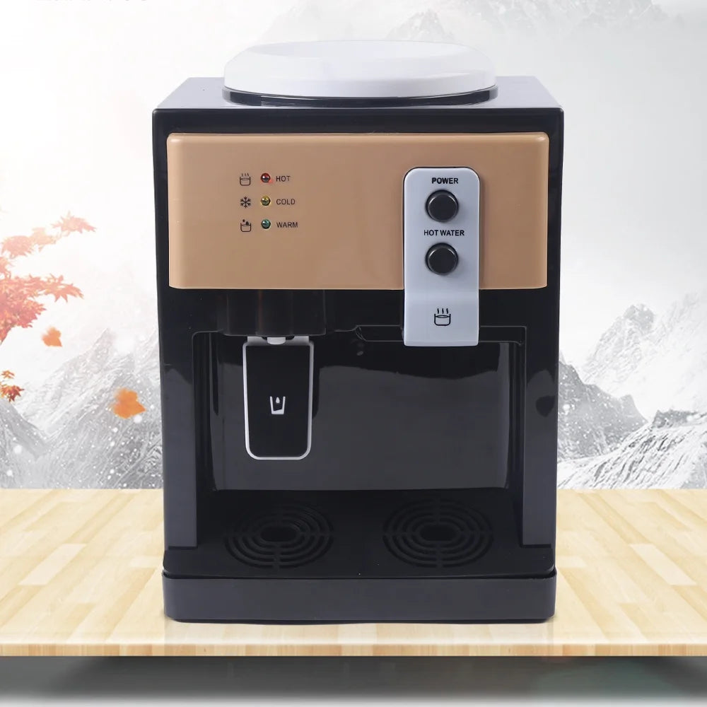 Top Loading Countertop Water Cooler Dispenser with Hot Cold and Room Temperature Water, Black S28155