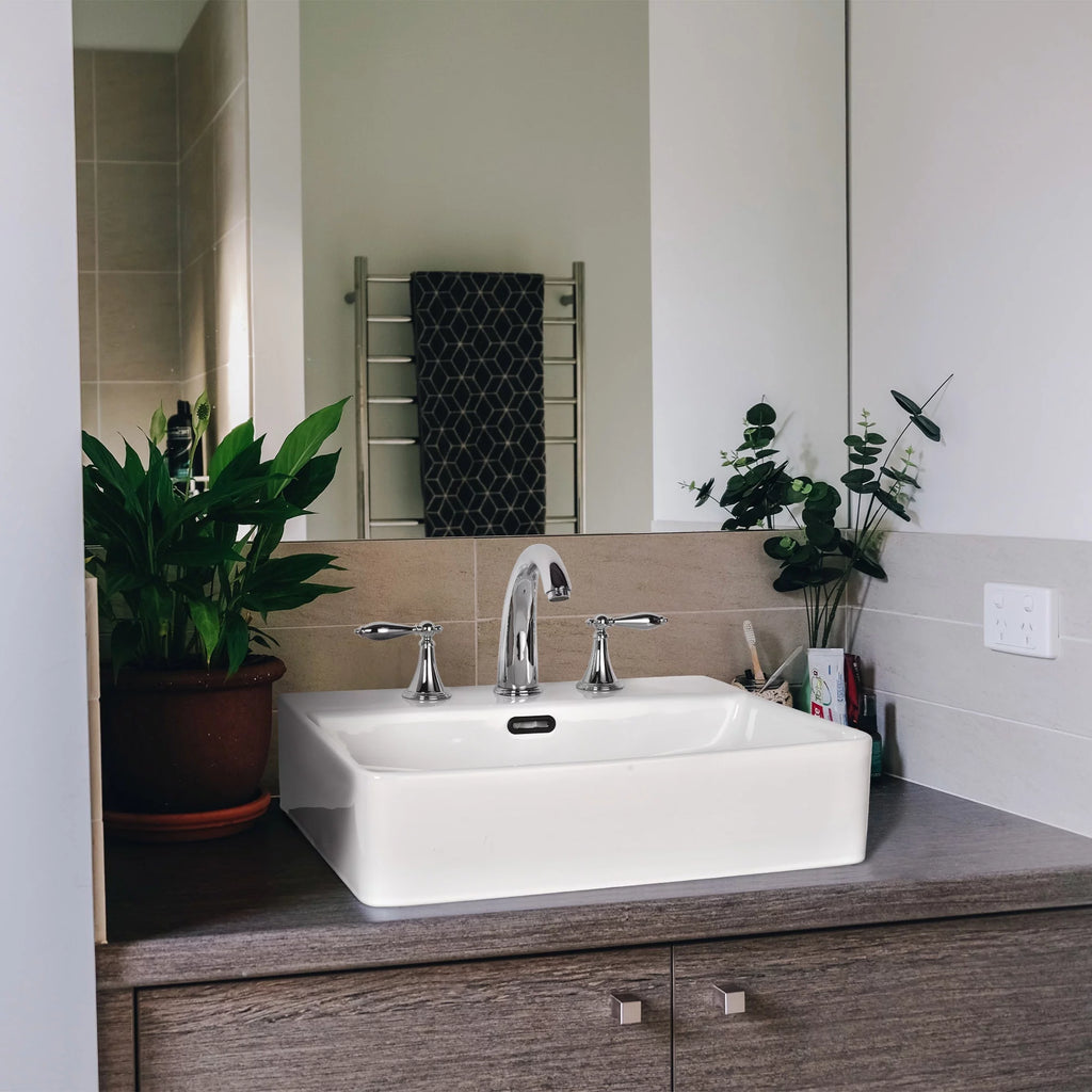 20" Rectangle White Ceramic Vessel Sink P32985