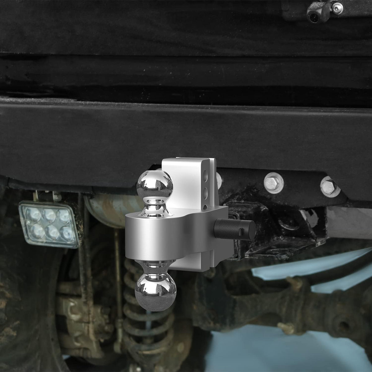 Adjustable Trailer Hitch Ball Mount, 4 Inch Drop, 2.5 Inch Receiver, 18,500 LBS GTW, Forged Aluminum Shank, Dual Balls J137
