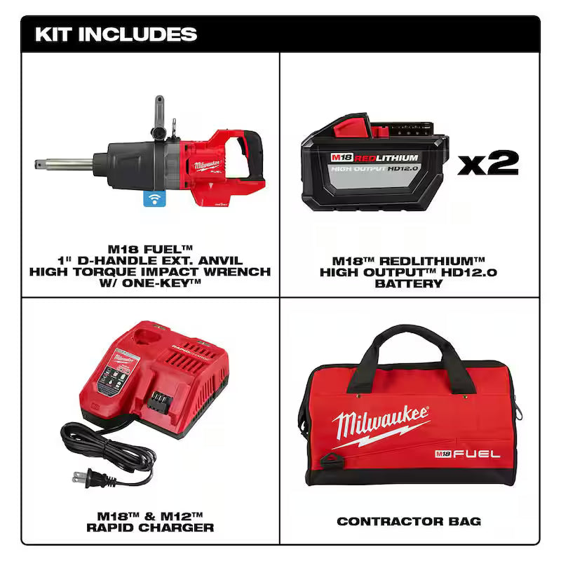 18V Lithium-Ion Brushless Cordless 1 in. Impact Wrench Kit U661748