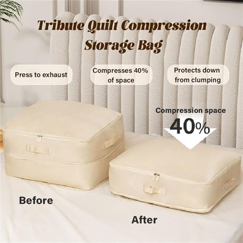 Gray Large Self Compression Storage Bag B243916