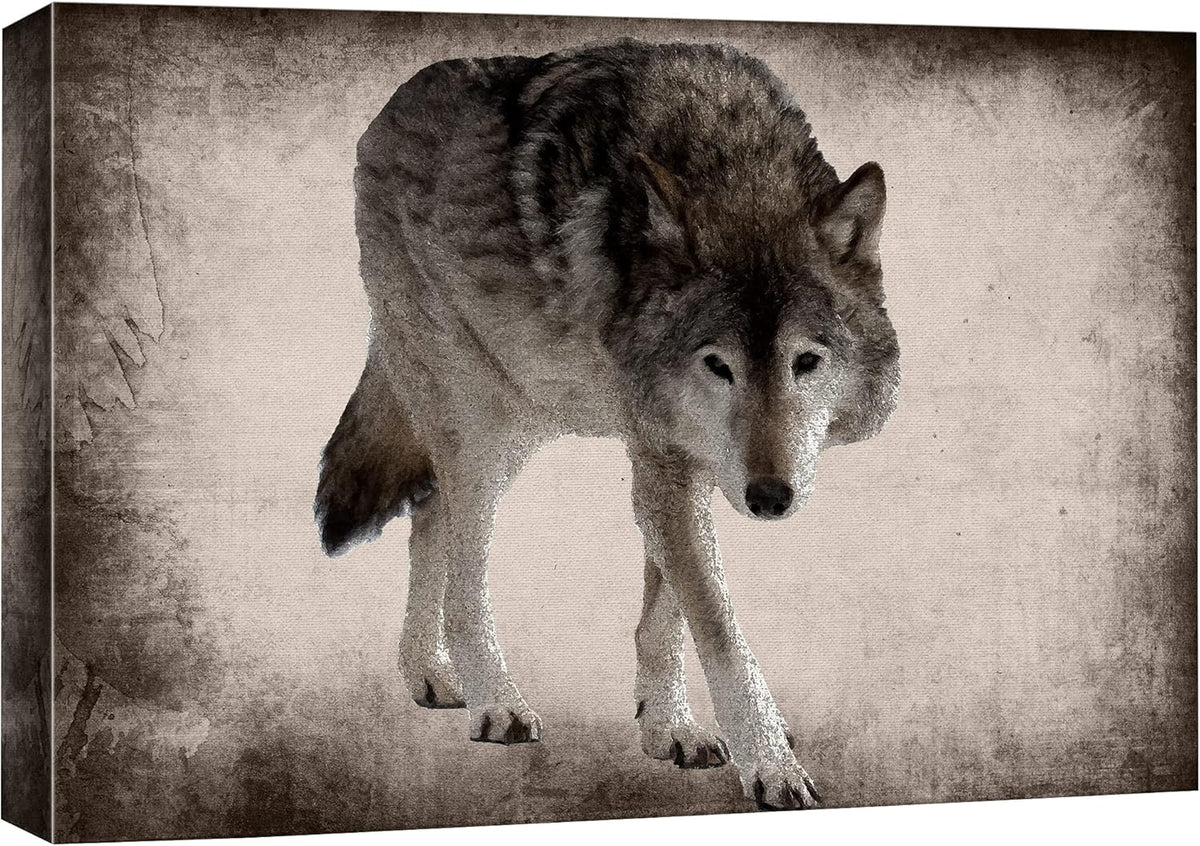 Canvas Print Wall Art Ram Portrait on Graphite Background U799