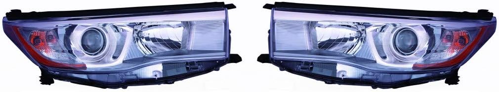 Headlight Assembly for Toyota Highlander Hybrid 2014 2015 2016 Passenger Side E451876