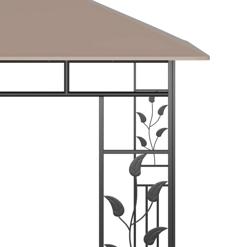 Taupe Gazebo with Mosquito Net K4438