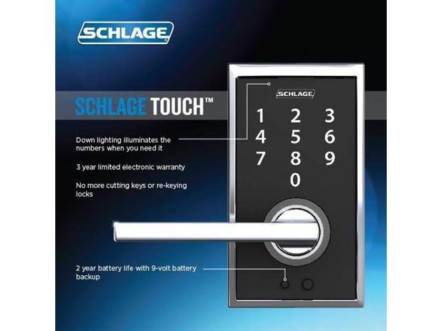Satin Nickel Keyless Touchscreen Lever N45587